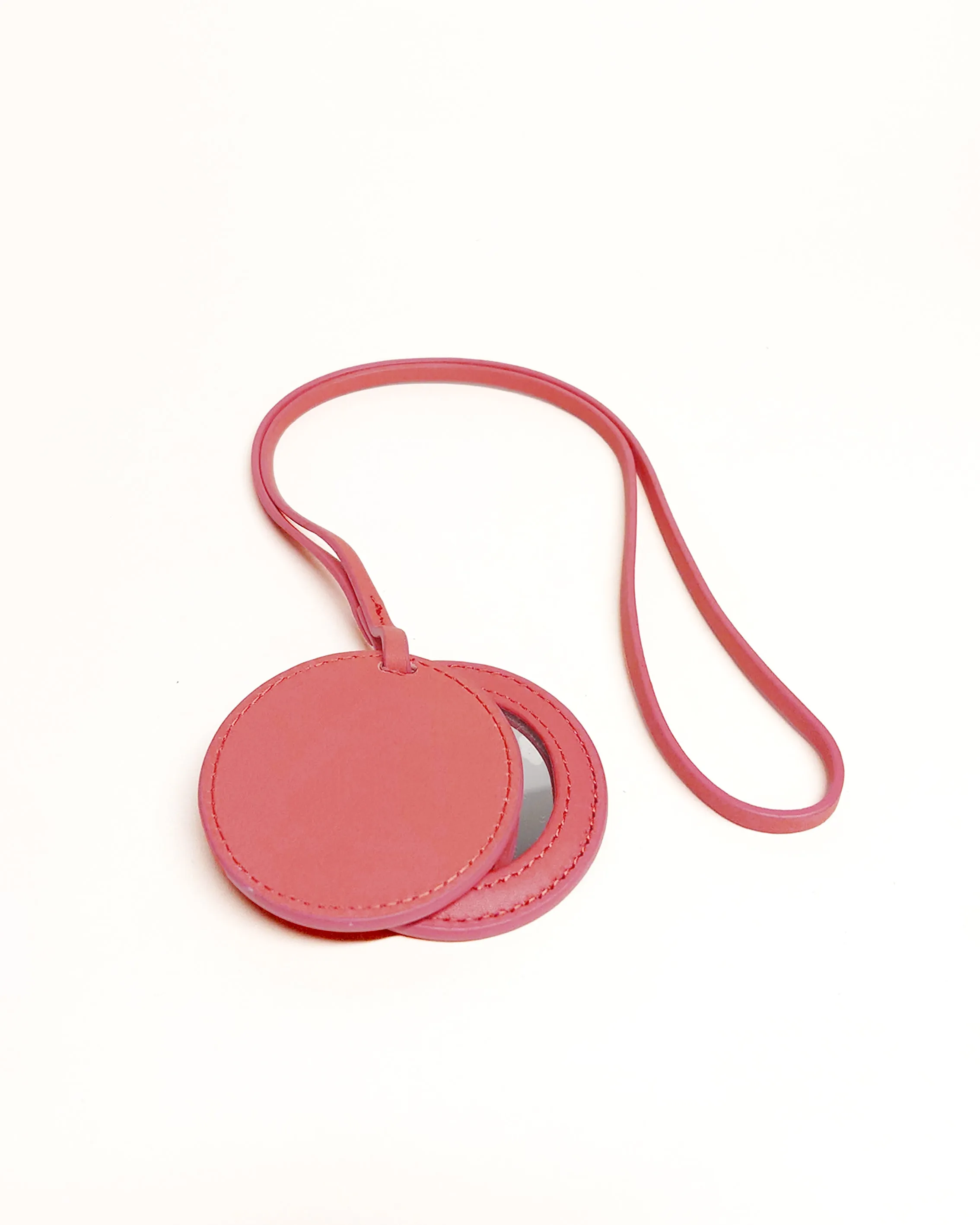 Rescued Leather Compact Mirror