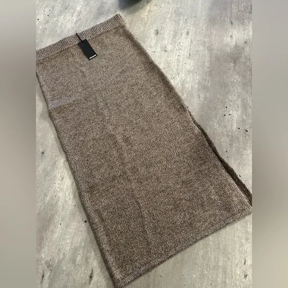 Revolve Monrow Brown Wool/Cahsmere Skirt Size Medium