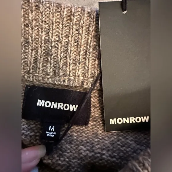 Revolve Monrow Brown Wool/Cahsmere Skirt Size Medium