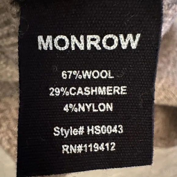 Revolve Monrow Brown Wool/Cahsmere Skirt Size Medium