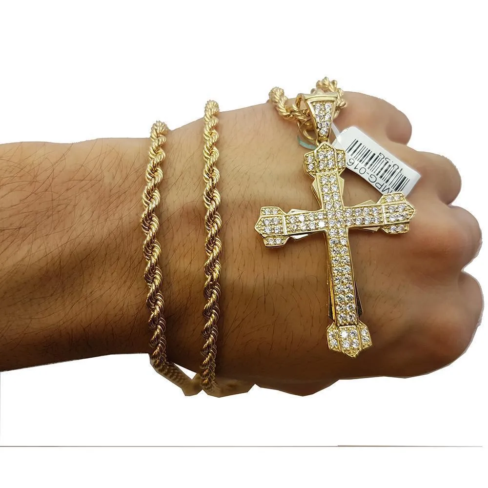 Rope Chain 4.0MM 10K With Assisi en OR 10K MNG-015