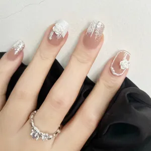 Round Vintage Camellia Pearl