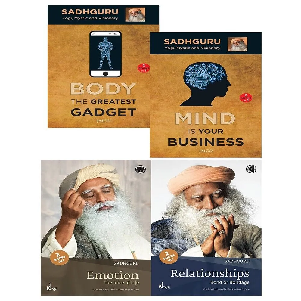 Sadhguru Jaggi Vasudev Collection 2 Books Set (Emotion and Relationships (2 books in 1)