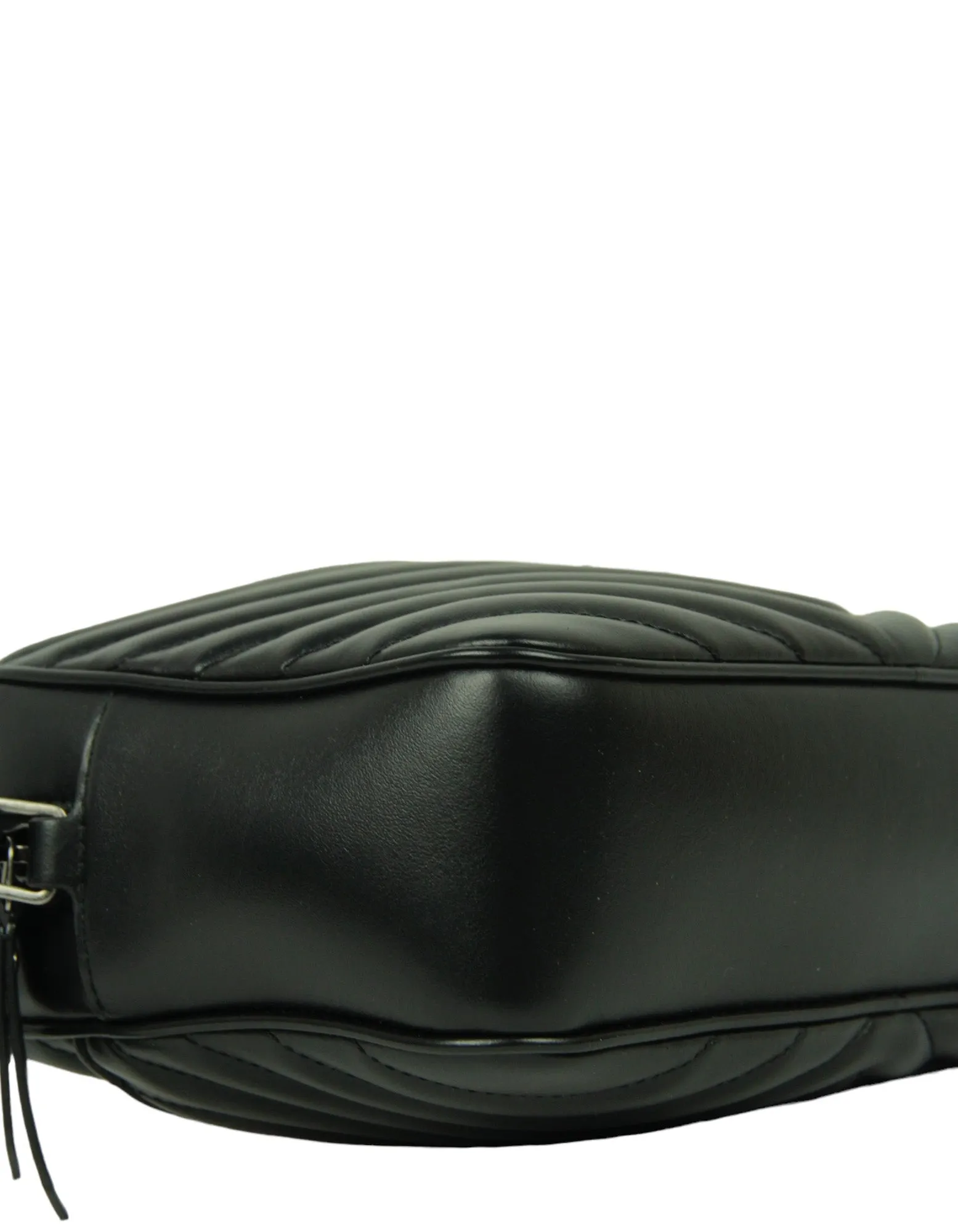 Saint Laurent Black Calfskin Matelasse Monogram Lou Camera Bag