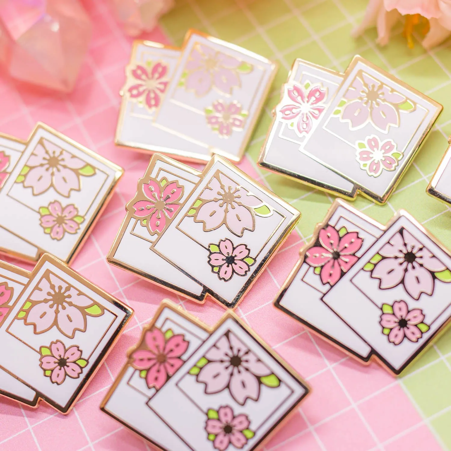 Sakura Season - cherry blossom photos enamel pin