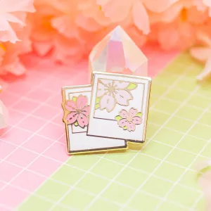 Sakura Season - cherry blossom photos enamel pin