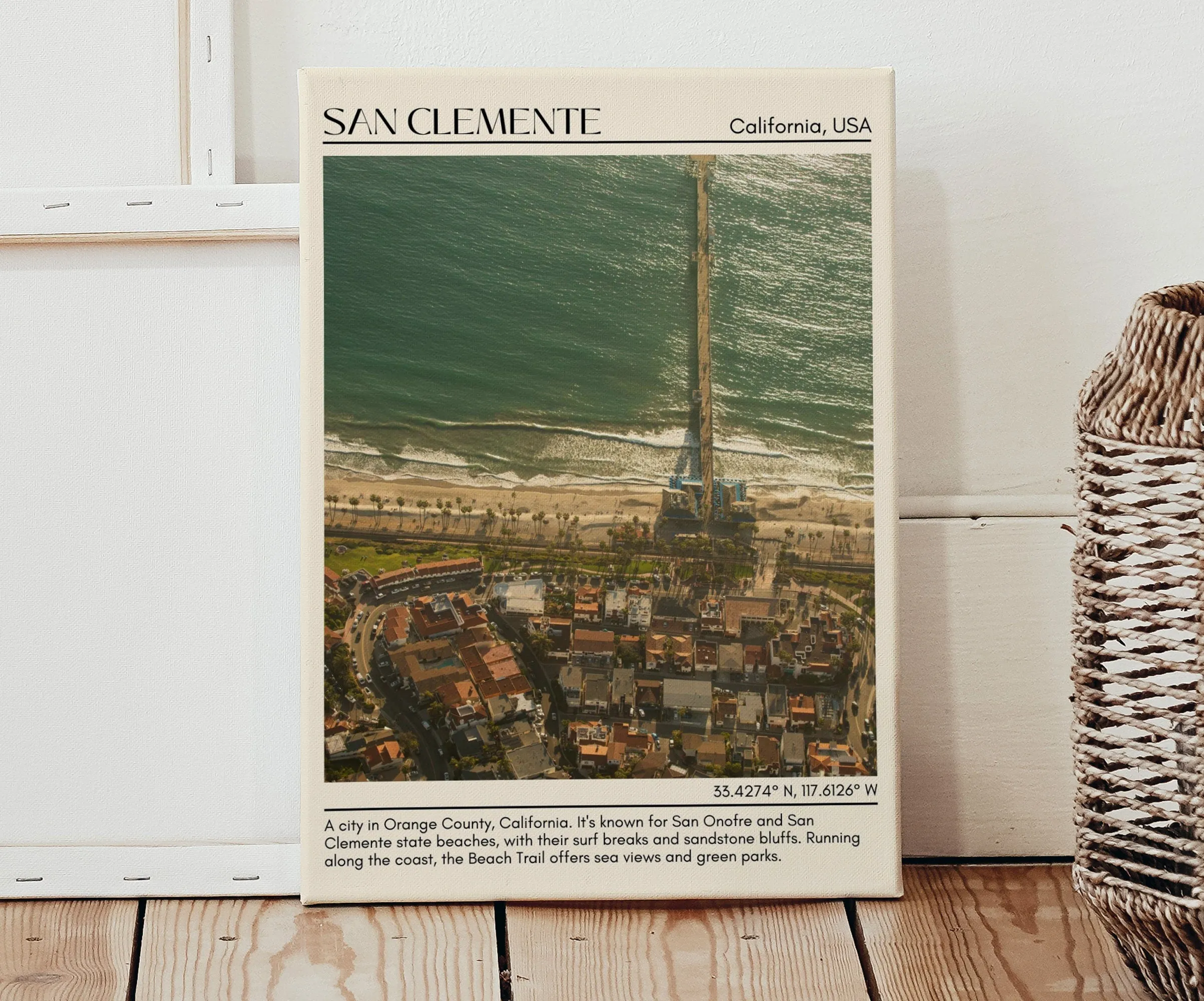San Clemente Travel Poster, USA