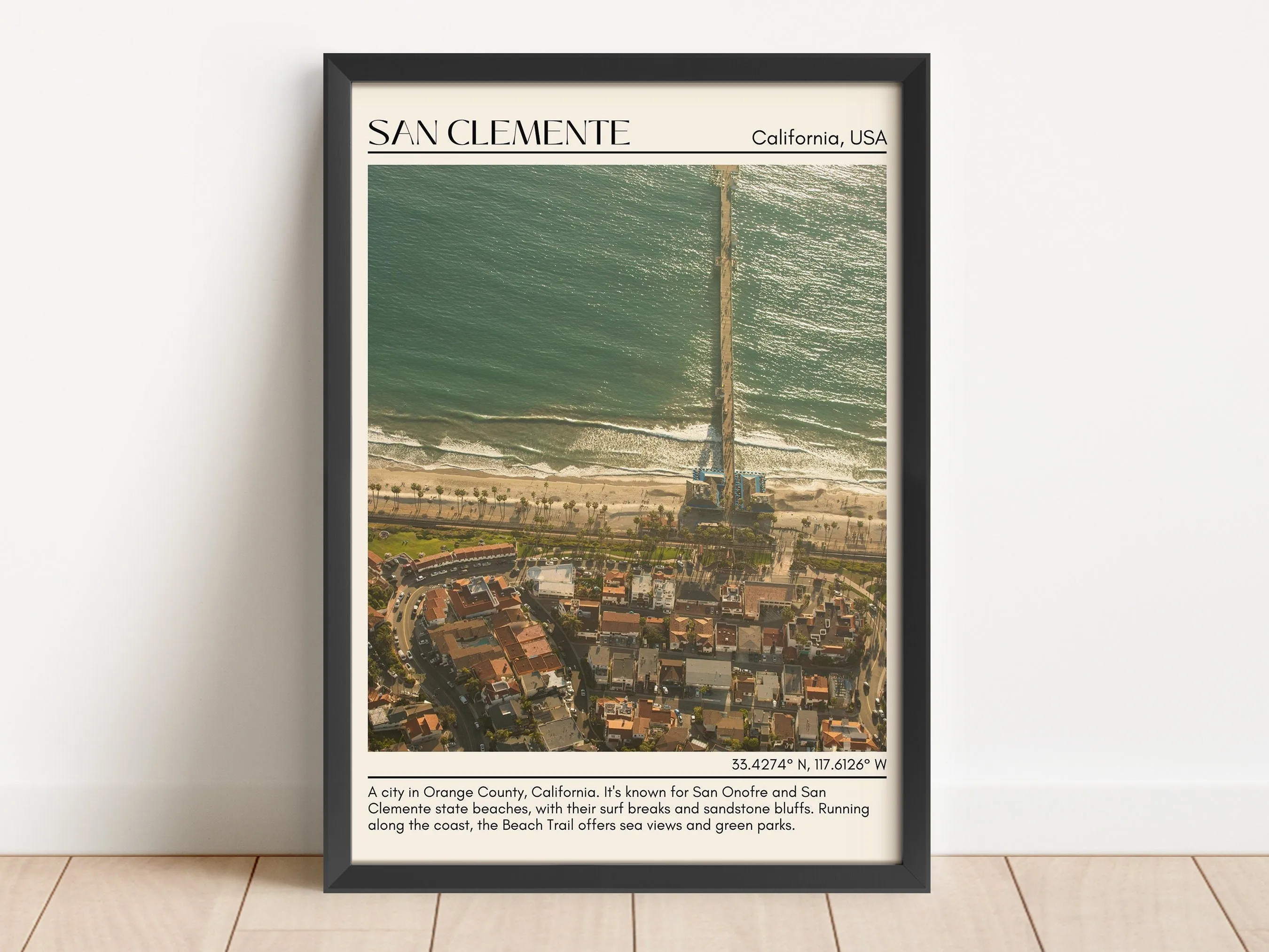 San Clemente Travel Poster, USA