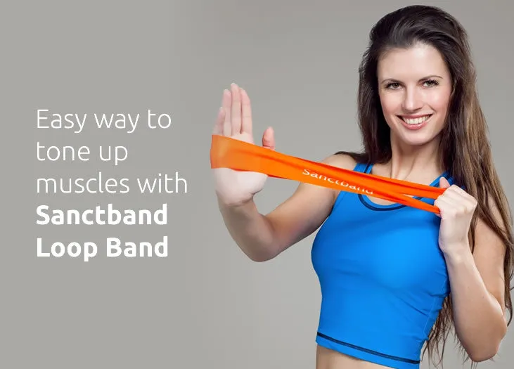 Sanctband Active 5 in 1 Resistance Exercise Loop Band Kit 13" (5 Level)