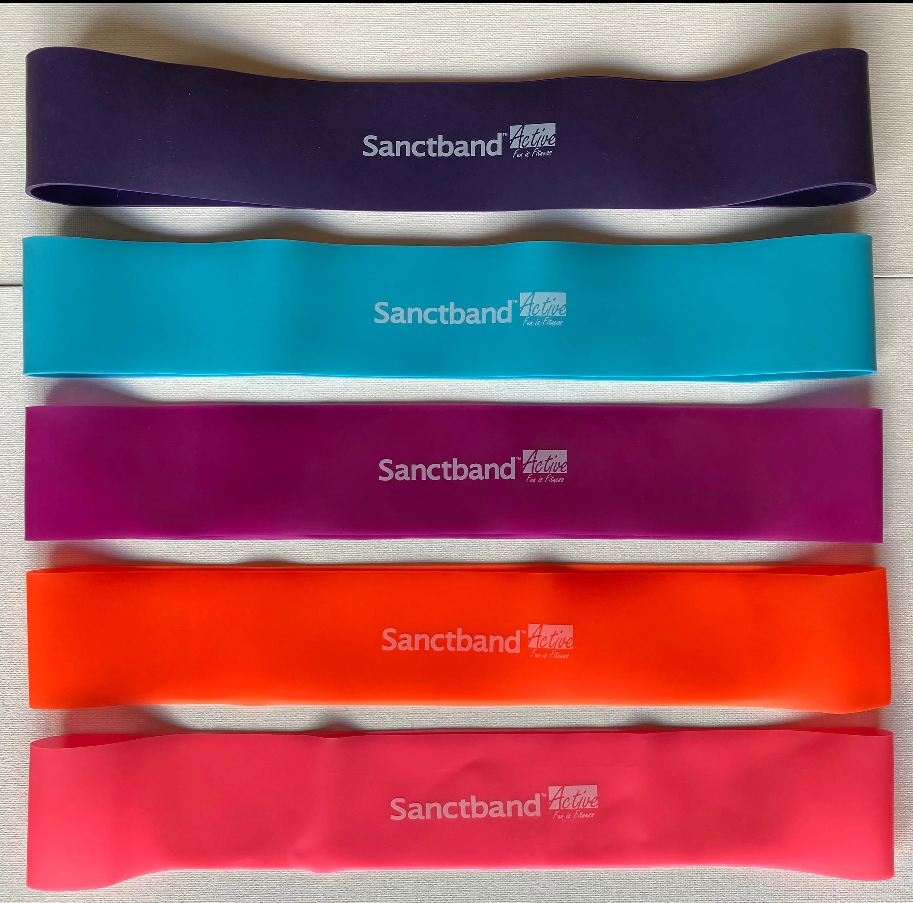 Sanctband Active 5 in 1 Resistance Exercise Loop Band Kit 13" (5 Level)