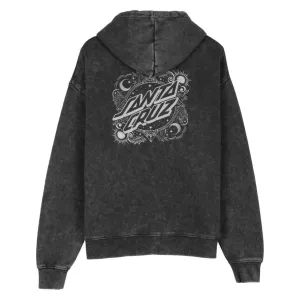 Santa Cruz Womens Hood Ornate Dot Hood - Black Acid Wash