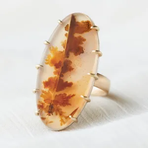 Seaside Super Bloom Dendritic Agate Vanity Ring