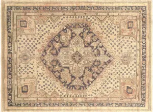 Semi Antique Turkish Oushak Rug - 8'3" x 10'9"