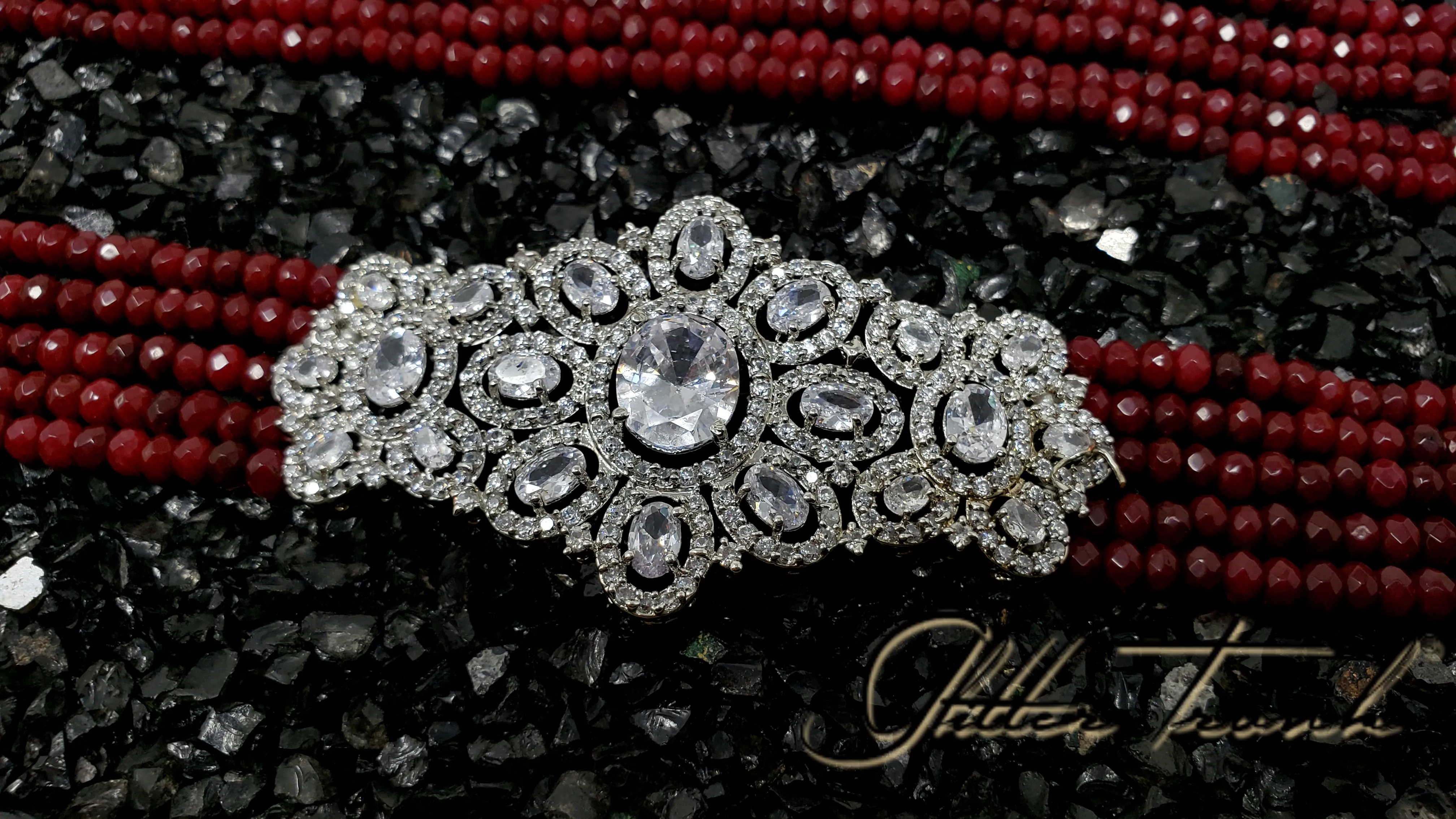 Shehzaadi Long Necklace AD Pendant