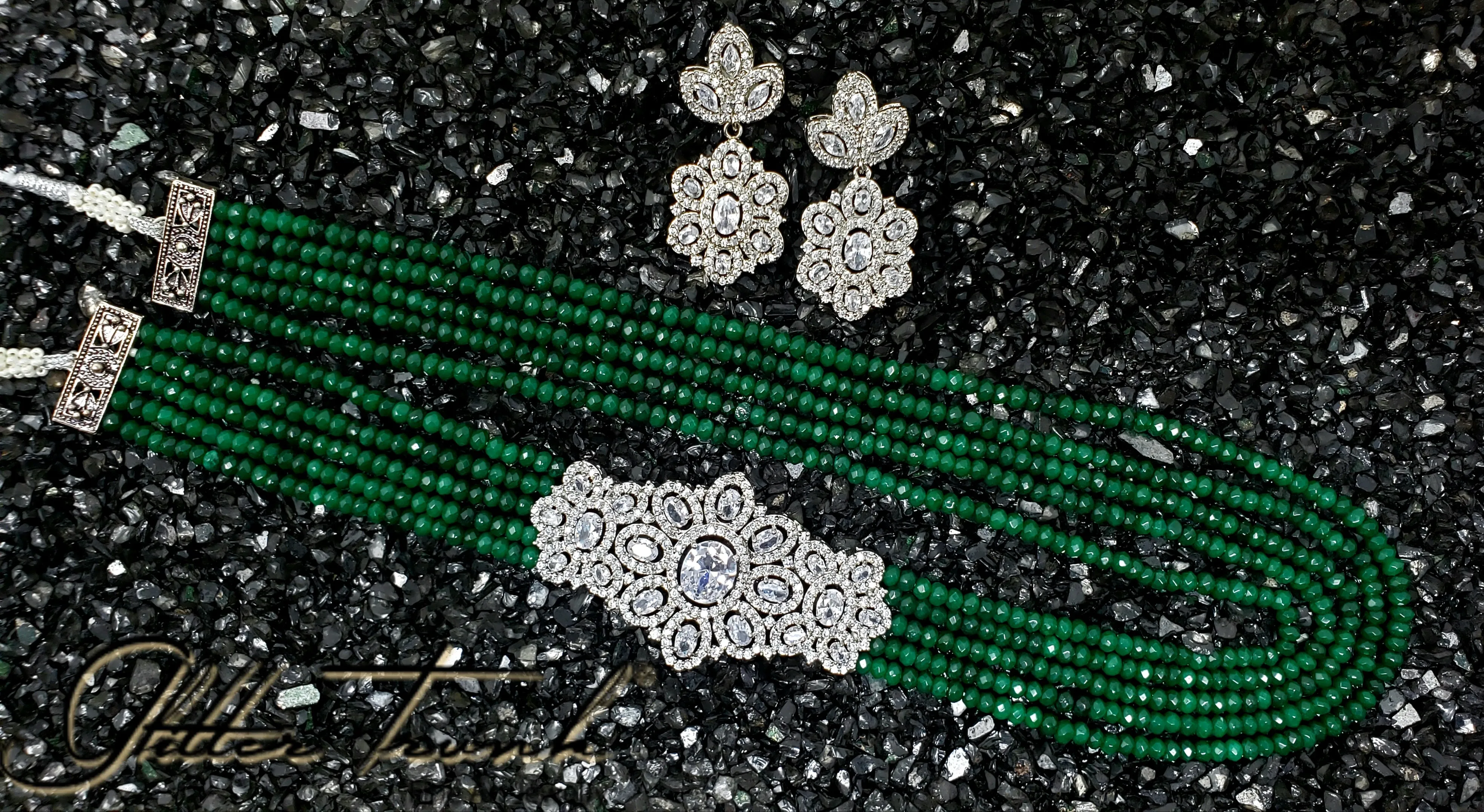 Shehzaadi Long Necklace AD Pendant