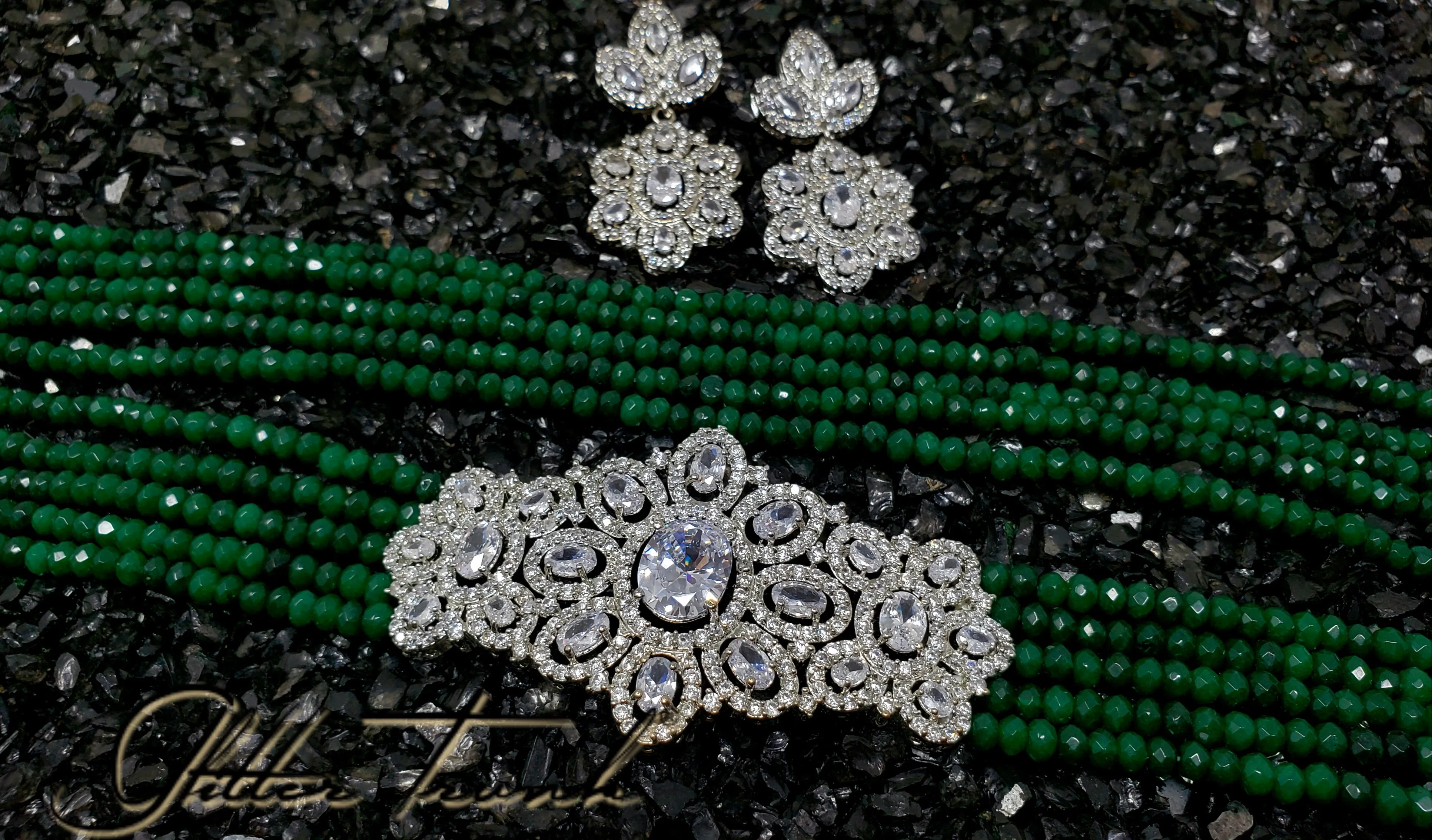 Shehzaadi Long Necklace AD Pendant