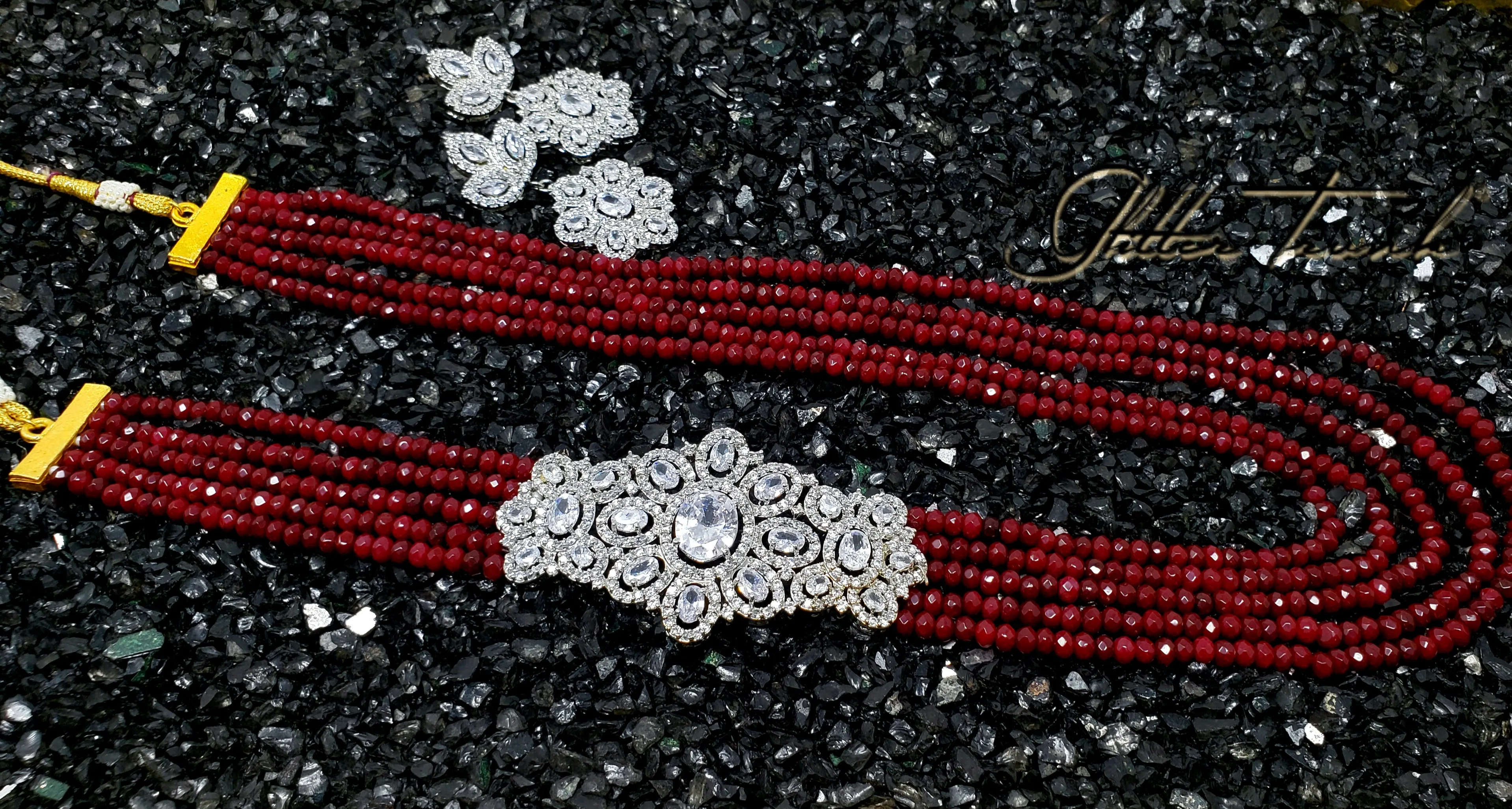 Shehzaadi Long Necklace AD Pendant
