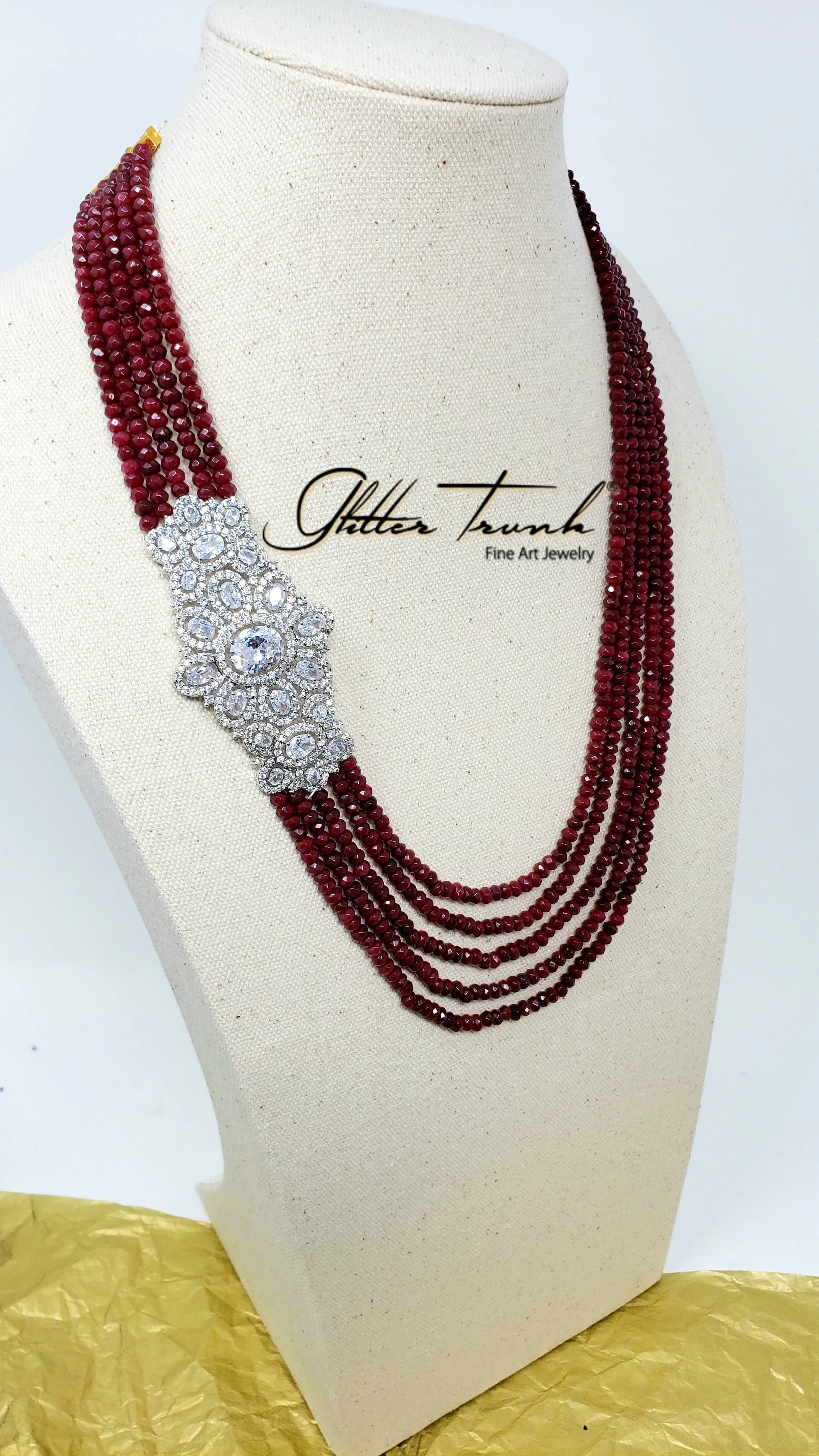 Shehzaadi Long Necklace AD Pendant