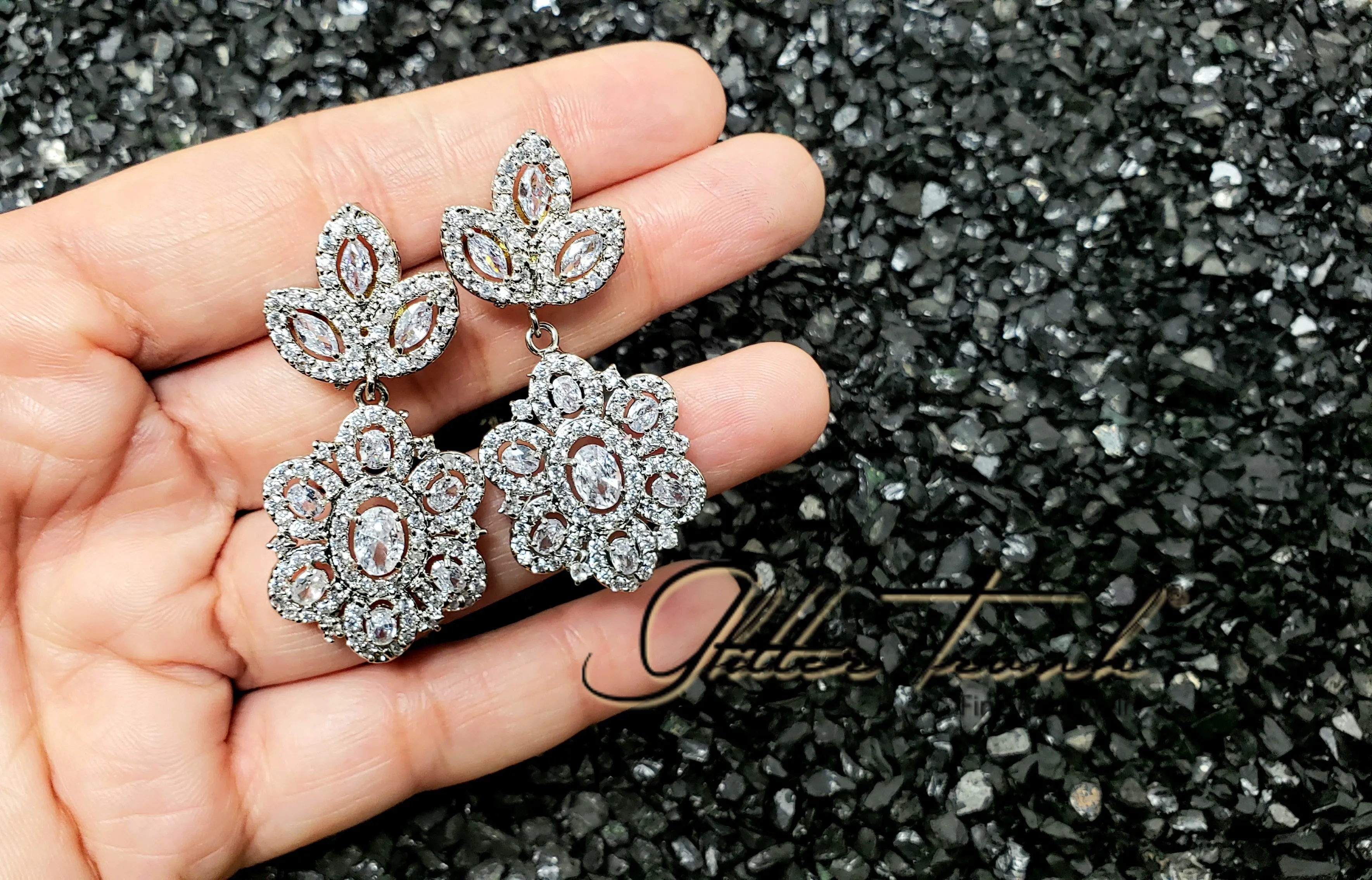 Shehzaadi Long Necklace AD Pendant