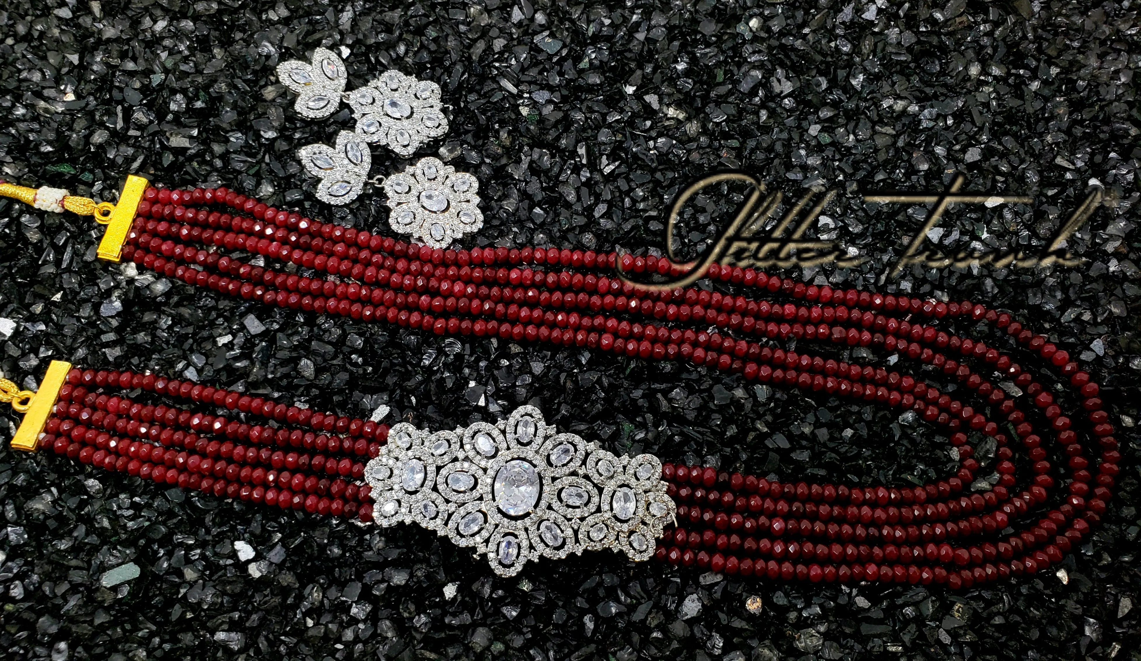 Shehzaadi Long Necklace AD Pendant