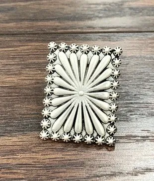 Shine On Adjustable Silver Burst Ring
