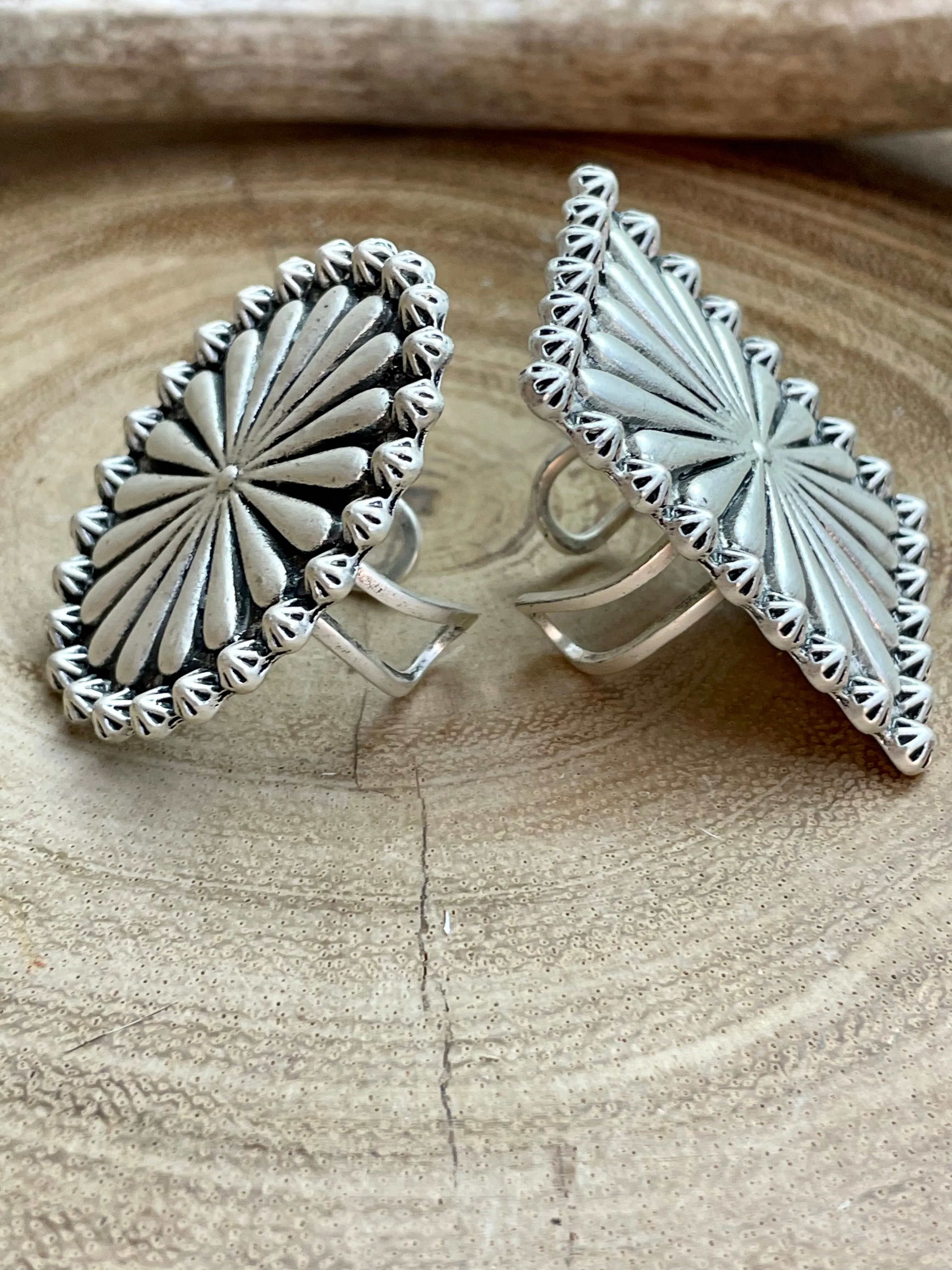 Shine On Adjustable Silver Burst Ring