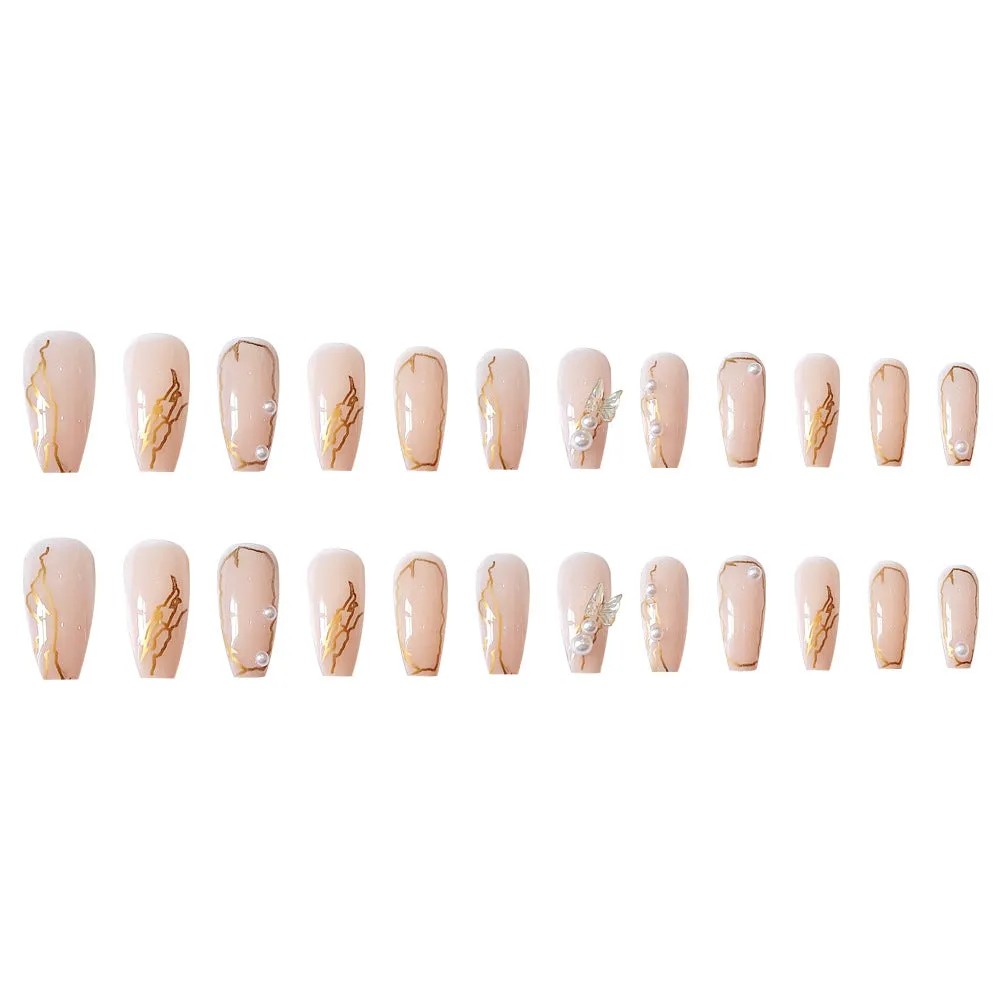 Short coffin transparent butterfly pearl