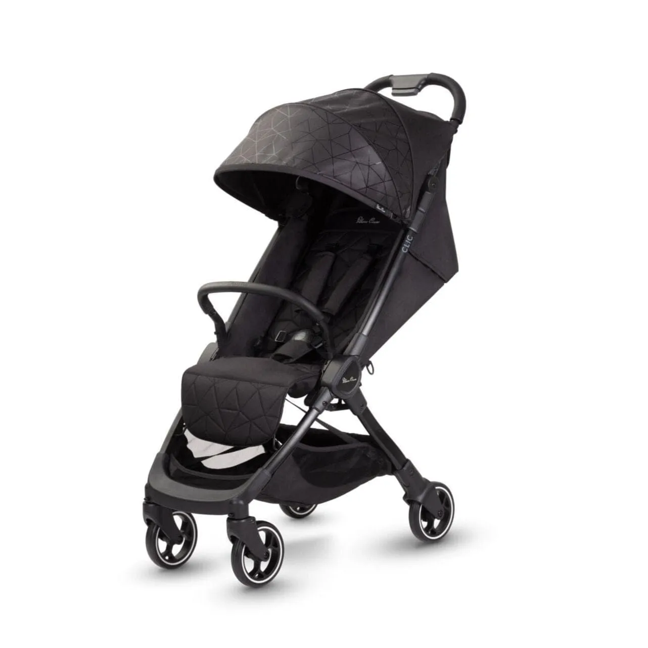 Silver Cross Clic Stroller with Raincover - Black