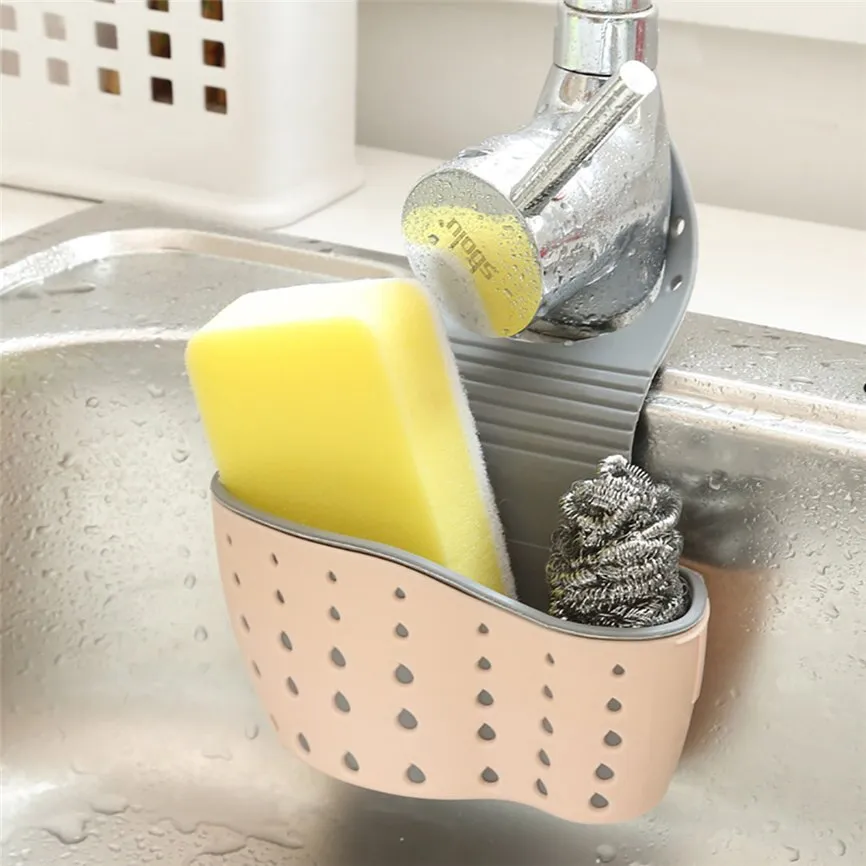 Sink Shelf Soap Sponge Drain Rack