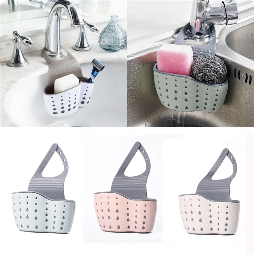 Sink Shelf Soap Sponge Drain Rack