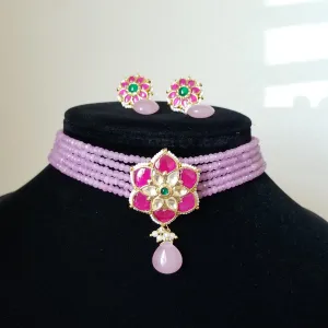 Sitara Pachi Kundan Choker Set With Gold Plating