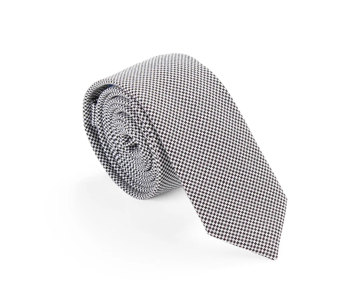 Skinny Houndstooth Tie