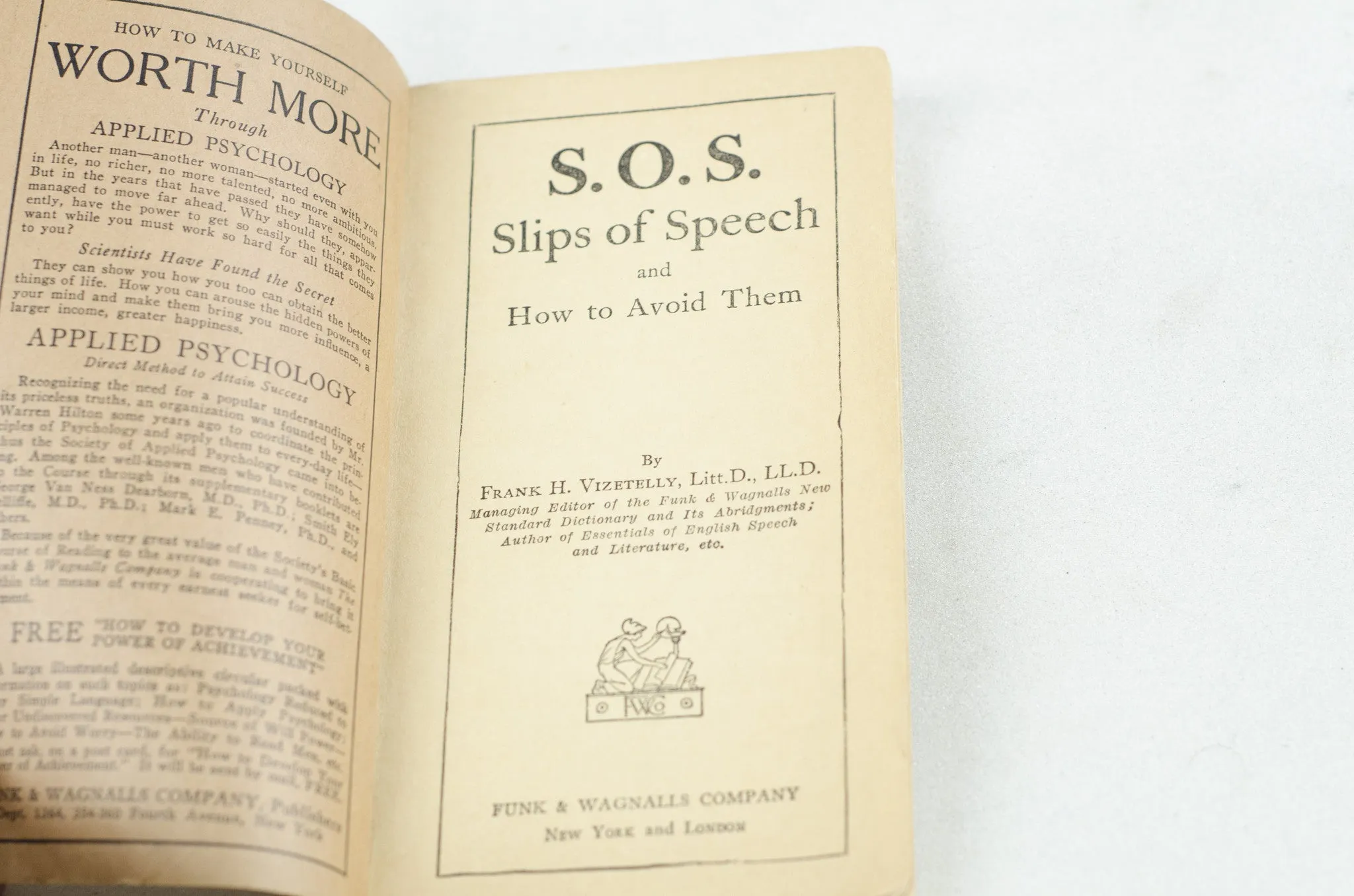 Slips of Speech Booklet 1922