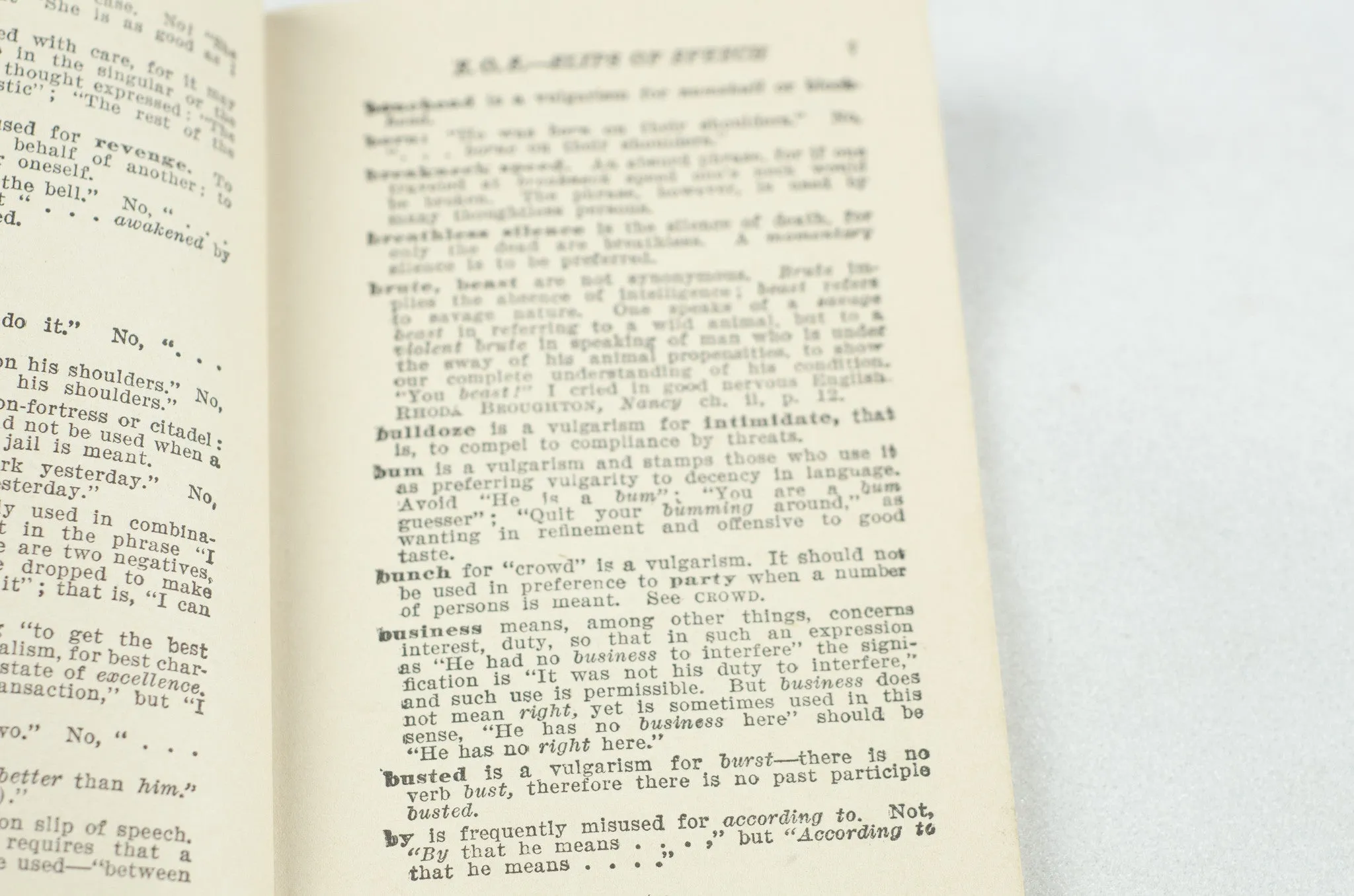 Slips of Speech Booklet 1922