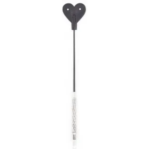 Smart Moves - Rijzweep Hart met Diamantjes op Flap en Handvat - 50 cm - Zwart