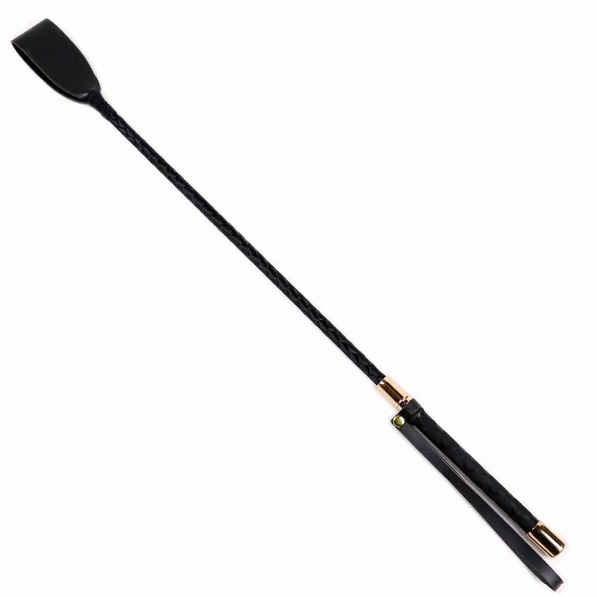 Smart Moves - Rijzweep van PVC met Gouden Tip - Zwart