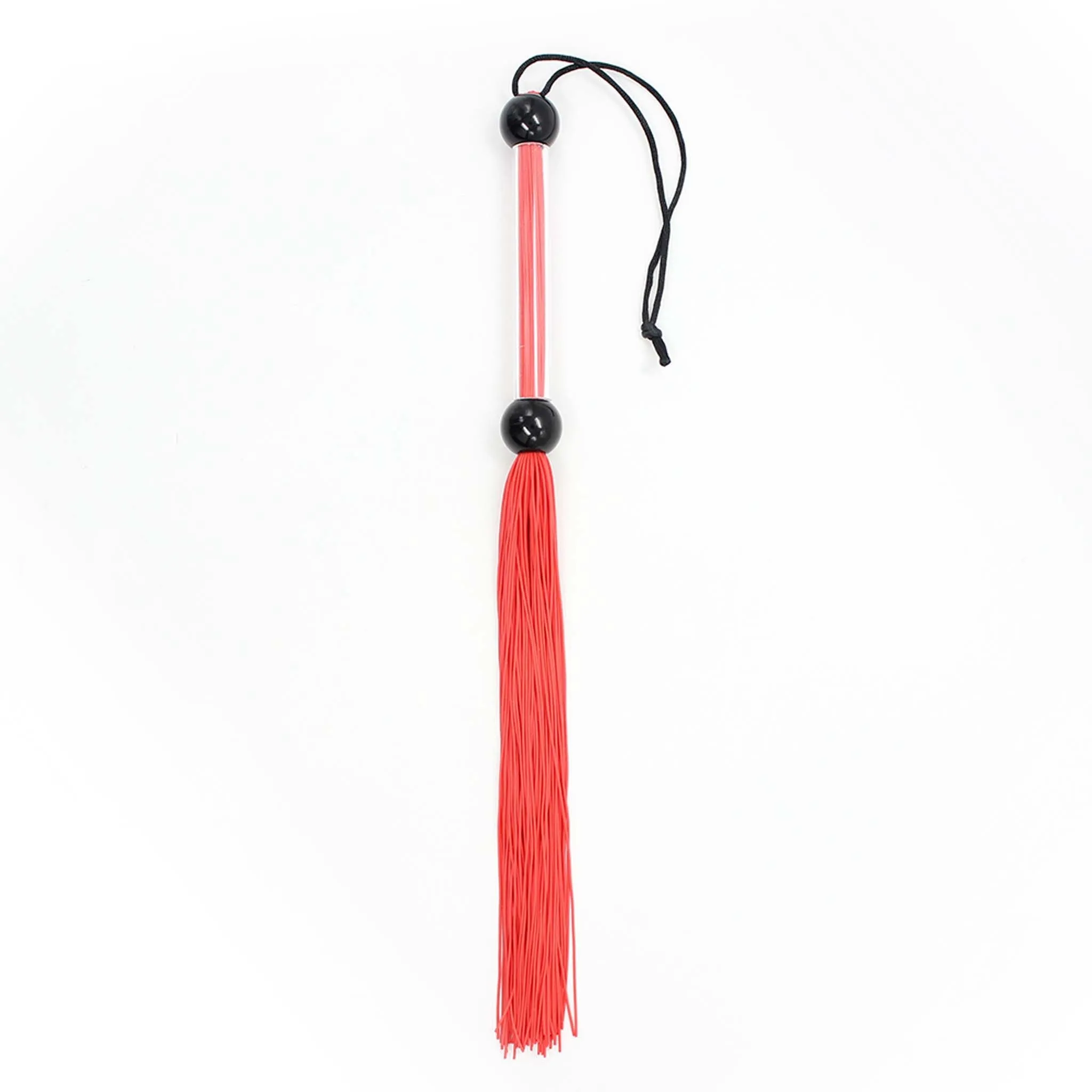 Smart Moves - Siliconen Flogger - 38 cm - Rood/Zwart