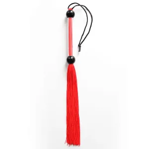 Smart Moves - Siliconen Flogger - 38 cm - Rood/Zwart