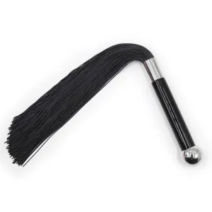 Smart Moves - Siliconen Flogger - 40 cm - Zwart
