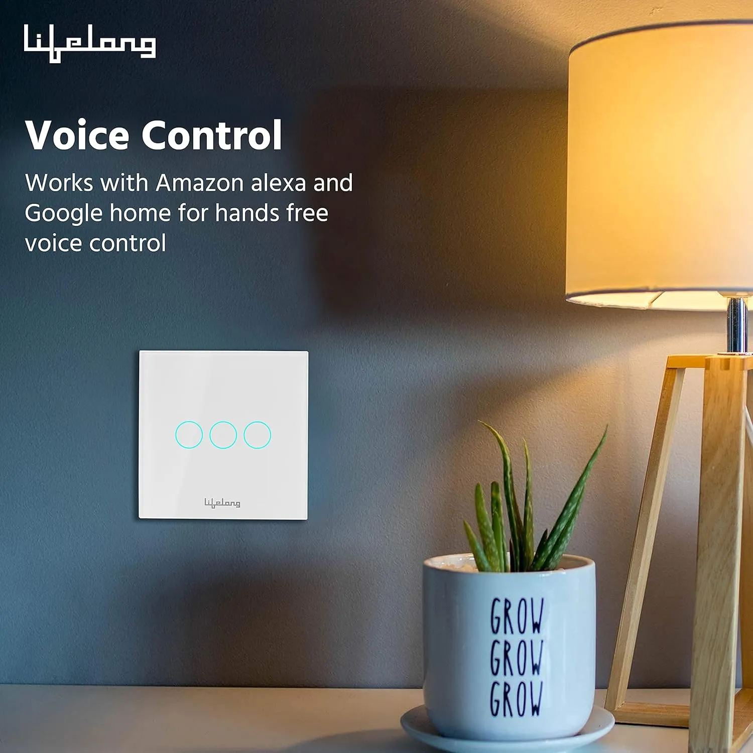 Smart Wi-Fi 3-Gang Light Switch – Voice & App Control | White, Black, Gold