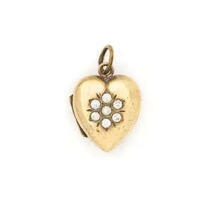 Snowflake Vintage Heart Locket