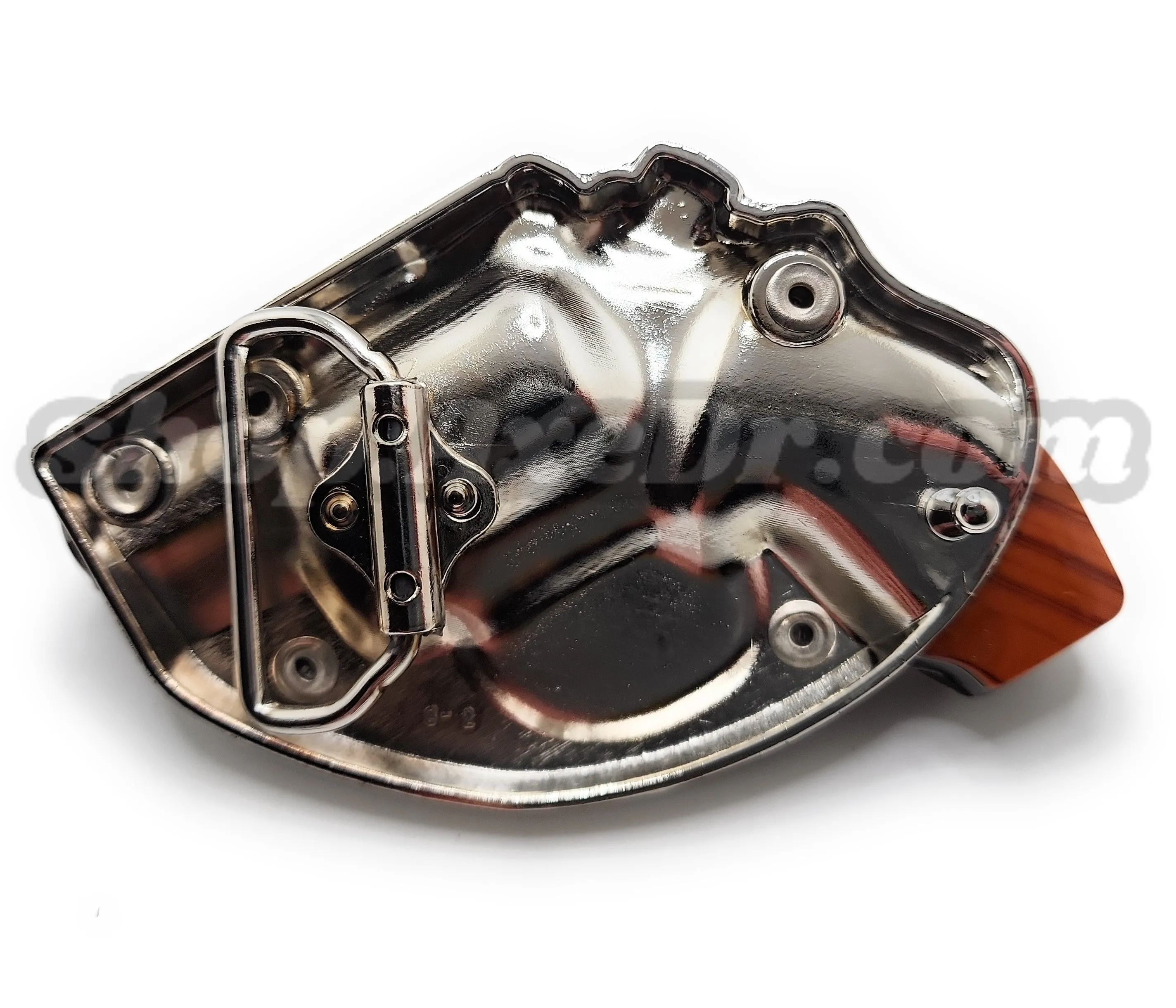 Snub Nose Revolver Pistol Jet Lighter Rotating Cylinder Belt Buckle