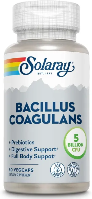 Solaray Bacillus Coagulans, Shelf Stable Probiotic 60ct