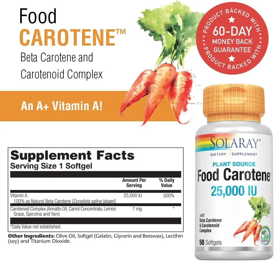 Solaray Food Carotene 50 Pearls