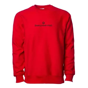 Sound it Out v3 (Solidarity)- Premium Cross-Grain Crewneck (Red)