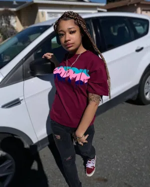 South Beach Drippin | Maroon Tee