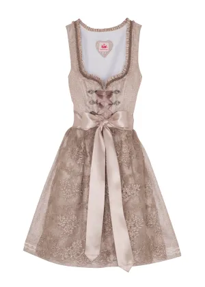Spieth & Wensky Mini Dirndl "Bari" 55cm taupe (38) closeout