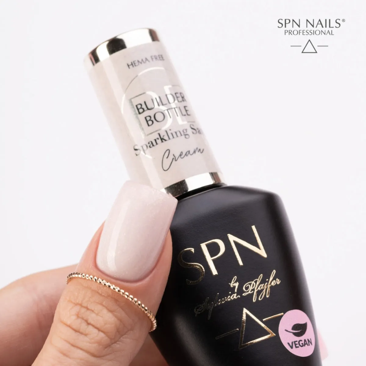SPN Nails Builder Bottle Cream Sparkling Sand
