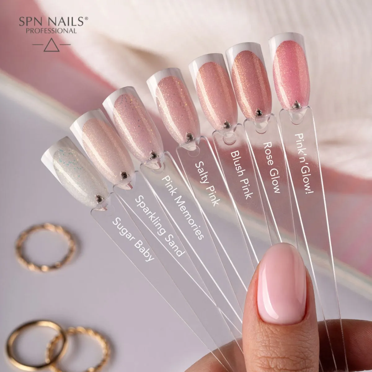 SPN Nails Builder Bottle Cream Sparkling Sand