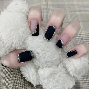 Square Dark Brushed French Silver